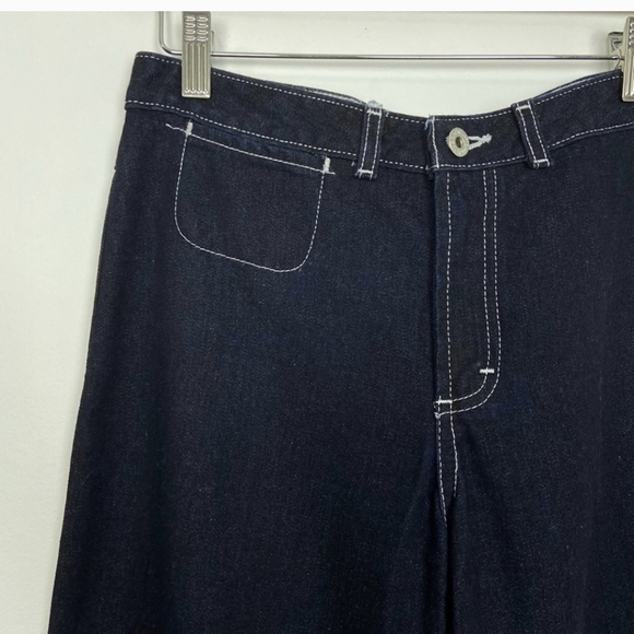 Rare Vintage Tommy Hilfiger extra Wide Leg Dark Denim Jeans - Picture 4 of 7